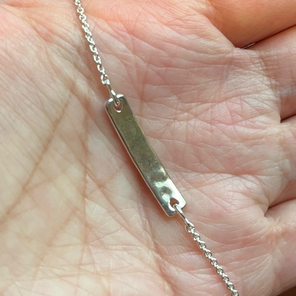 Authentic Monica Vinader Havana Tiny Bar Diamond Friendship Chain Bracelet - Picture 4 of 4